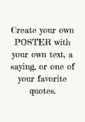 1. Custom Quote poster