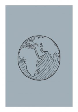 Planet Earth Blue Poster